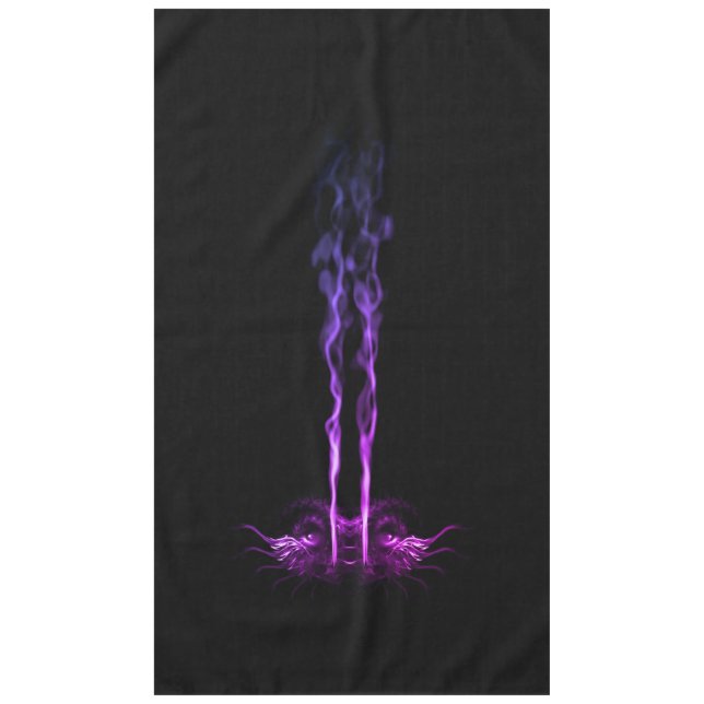 Black and Purple Dragon Smoke Tablecloth (Front)