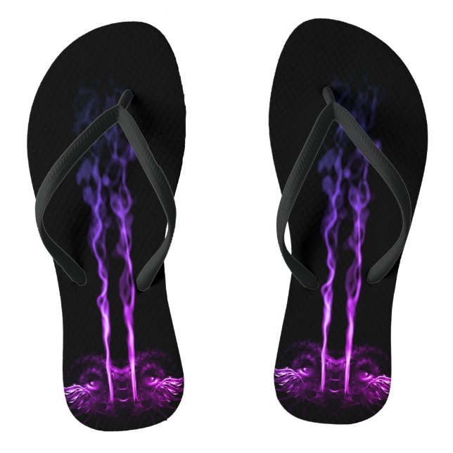 Black and Purple Dragon Smoke Thongs (Footbed)