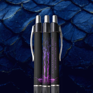 Black and Purple Dragon Smoke with Your Name