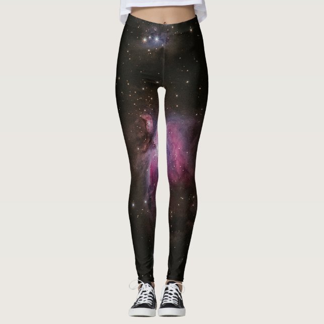 Black and purple galaxy leggings (Front)