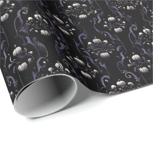 Black and Purple Gothic Pattern #5 Wrapping Paper