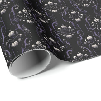 Black and Purple Gothic Pattern #5 Wrapping Paper