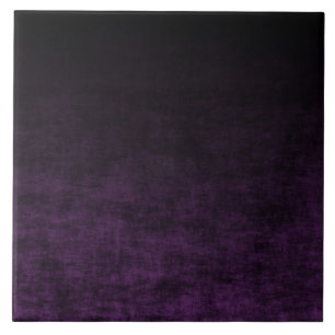 Black and Purple Grunge Ombre Texture Ceramic Tile