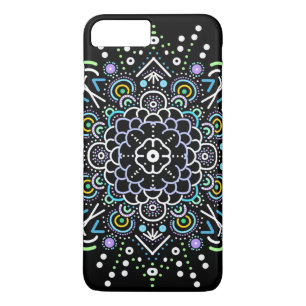 Black and Purple Mandala Abstract Colourful  iPhone 8 Plus/7 Plus Case