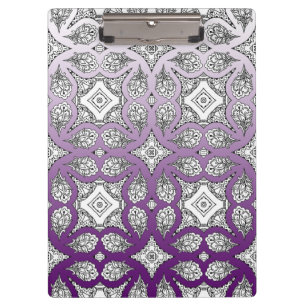 Black and Purple  Mandala Zen  Clipboar Clipboard
