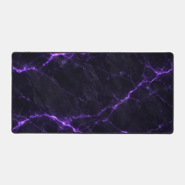 Black and Purple Marble Mouse Pad (Front)
