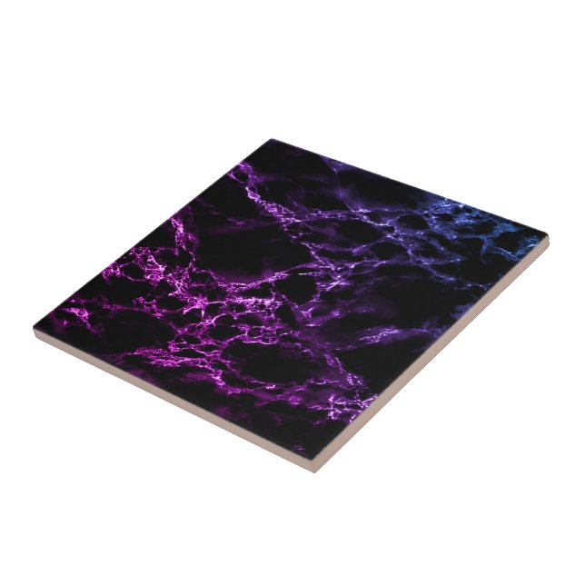 Black and Purple Marble Stone Ceramic Tile (Side)