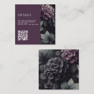 Black and Purple Moody Floral Enclosure Card