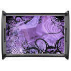 Black and Purple Pattern Serving Tray