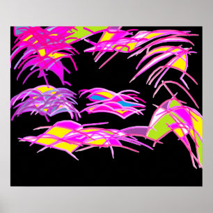 Black and purple splash poster vivid sharp colours