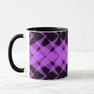 Black and purple stars pattern mug