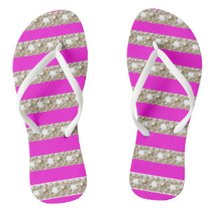 Black and purple Stripes With Stylish pearls  Thongs
