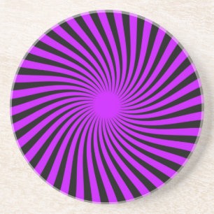 Black and Purple Swirl Coaster