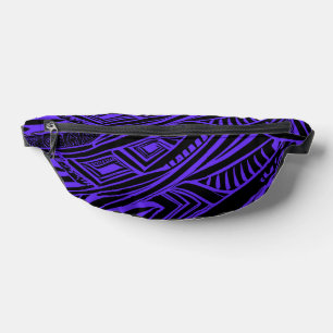 Black And Purple Tribal Abstract Bum Bags
