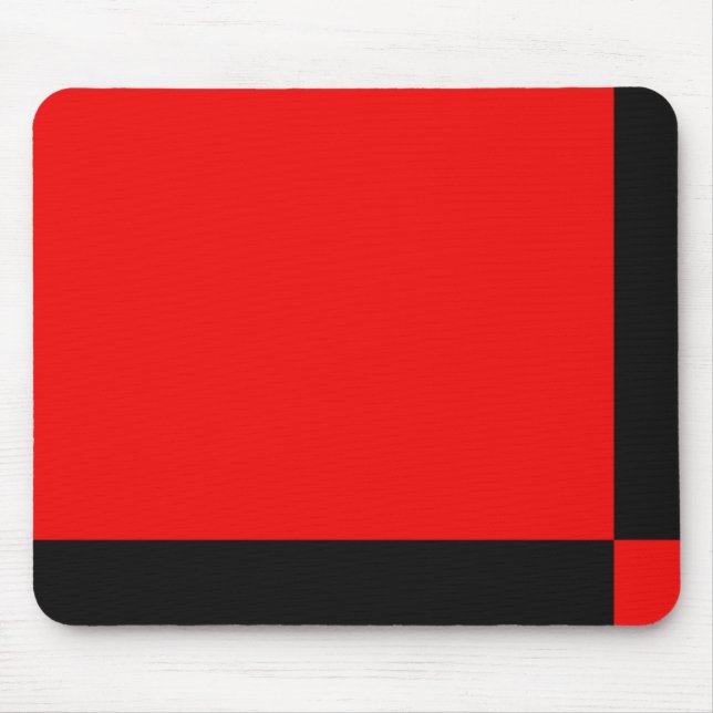 Black and Red Abstract Pattern Mouse Pad (Front)