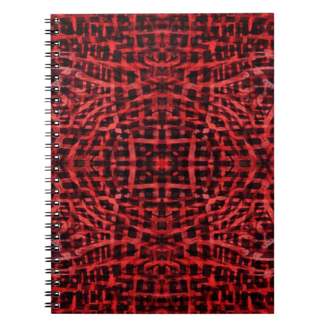 Black and red abstract pattern notebook (Front)