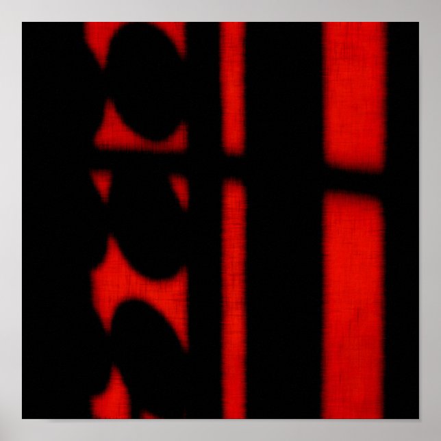 Black and Red Abstract Poster (Front)