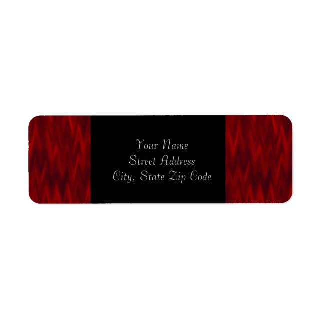 Black and Red Address Lables Return Address Label (Front)