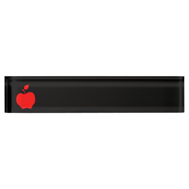 Black and Red Apple Nameplate (Front)