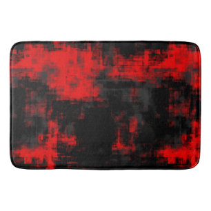Black and Red Bath Mat
