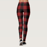 Black and Red Buffalo Check Leggings<br><div class="desc">Black Red Buffalo Plaid Checked Leggings MIGNED Design</div>