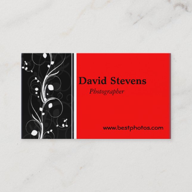 Black and Red Business cards (Front)