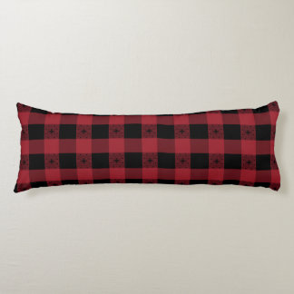Black And Red Celtic Plaid Body Cushion