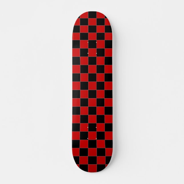 Black and Red Chequered Skateboard (Front)