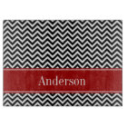 Black and Red Chevron Pattern Personalised