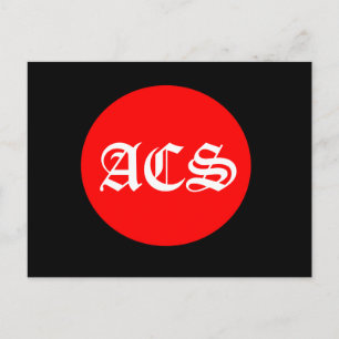Black and Red Circle postcard