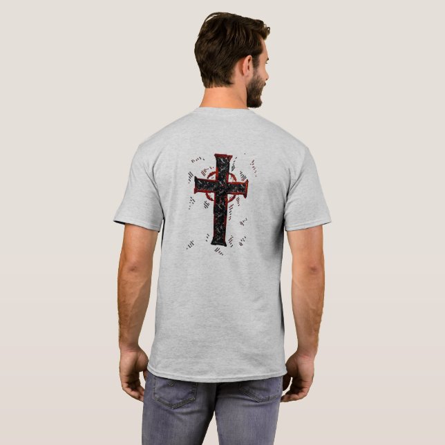 Black and Red Cross T-Shirt (Back Full)