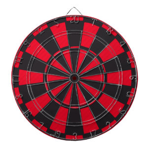 Black and Red Dart Board