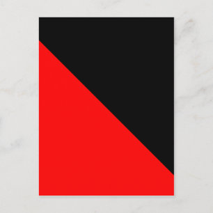 Black and Red diagonal flag Postcard