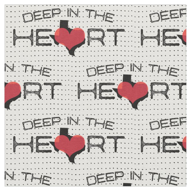 Black and Red Distressed Deep In the Heart Fabric (Close Up)