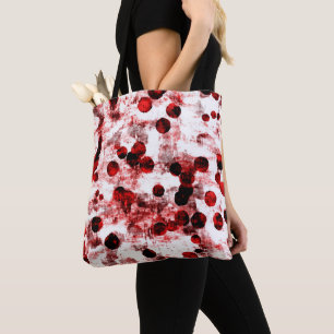 Black And Red Dots Tote Bag