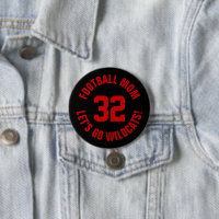 Black and Red Football Mum Jersey Number