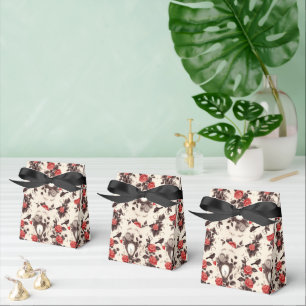 Black and Red Gothic Pattern  Favour Box