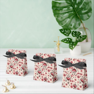 Black and Red Gothic Pattern  Favour Box