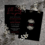 Black And Red Gothic Roses Floral Wedding Invitation<br><div class="desc">This elegant gothic wedding invitation can be personalised with your information in chic typography with your monogram initials on the reverse. Designed by Thisisnotme©</div>