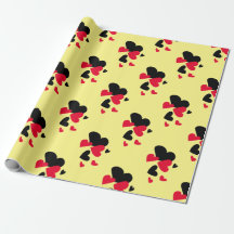 Black and Red Hearts Yellow