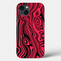 Black and Red iPhone Case - Choose Colour