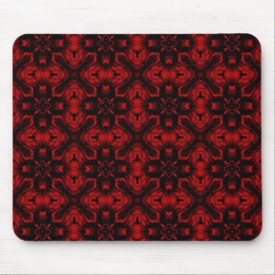 Black and Red Lace Abstract Mousepad