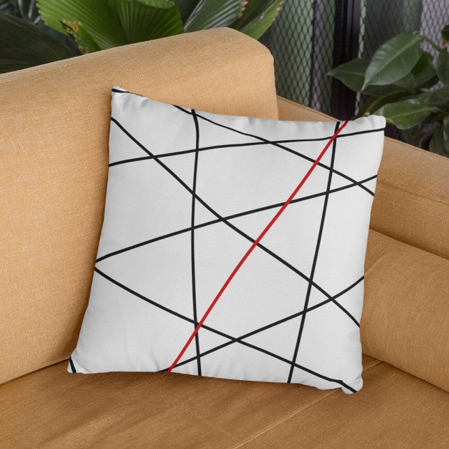 Black and red lines cushion (Creator Uploaded)