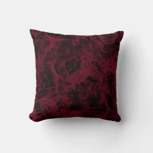 Black and red marble pattern.  cushion