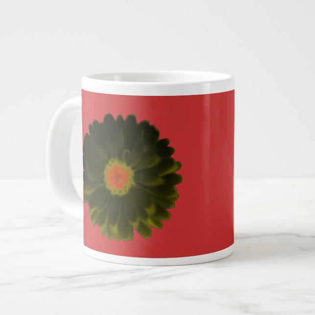 Black and Red Marigold Mug (Front Left)