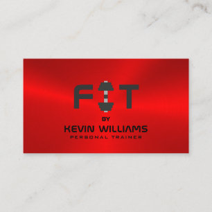 Black and red metallic background business card