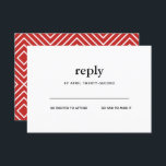 Black and Red Modern Bar Mitzvah Postcard RSVP<br><div class="desc">This trendy insert card features bold lettering on the front and a modern pattern on the back.  Add your text using the template form.  Change the font,  layout and colours using the advanced editing menu.</div>