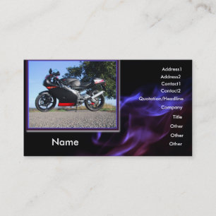 Black and Red Motorbike Business Card