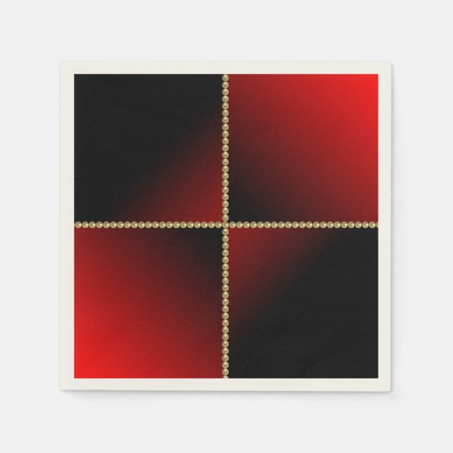 Black and Red Napkin (Front)