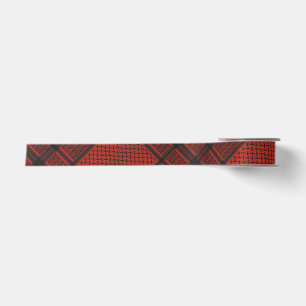 Black and RED Palestine keffiyeh Satin Ribbon